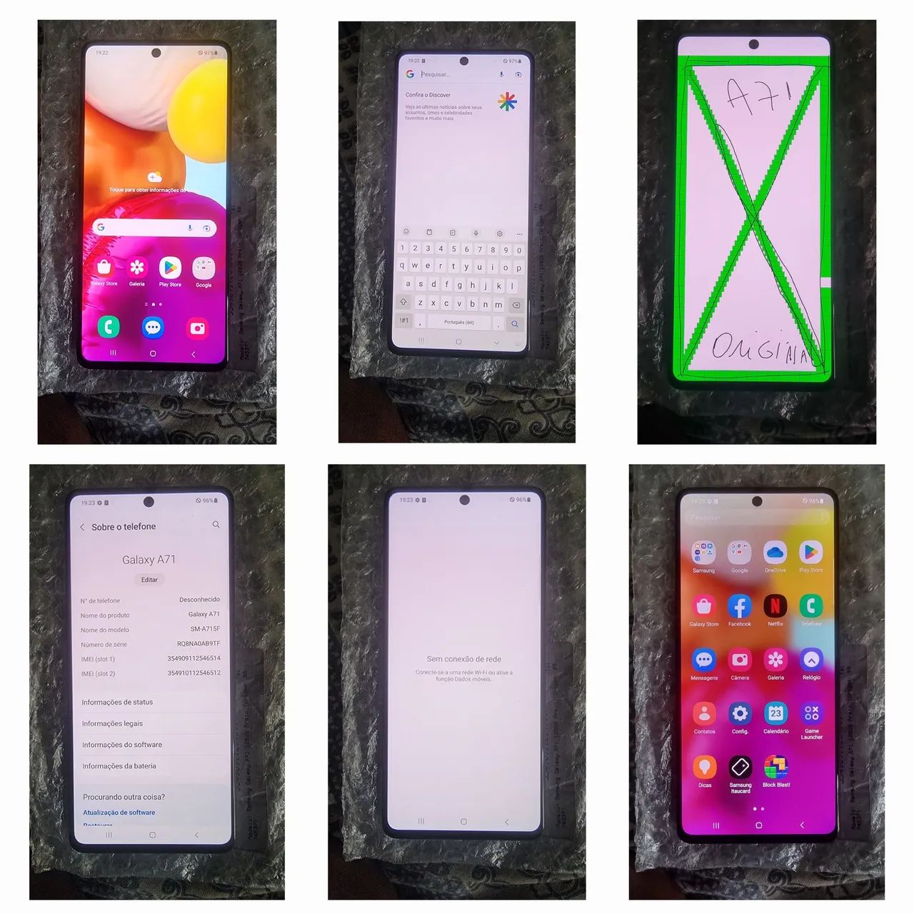 Tela Galaxy A71 Original , genuína 