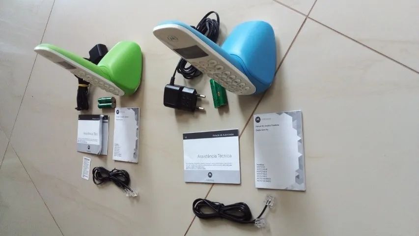Telefone Digital sem fio Motorola na cor azul. - Foto 2