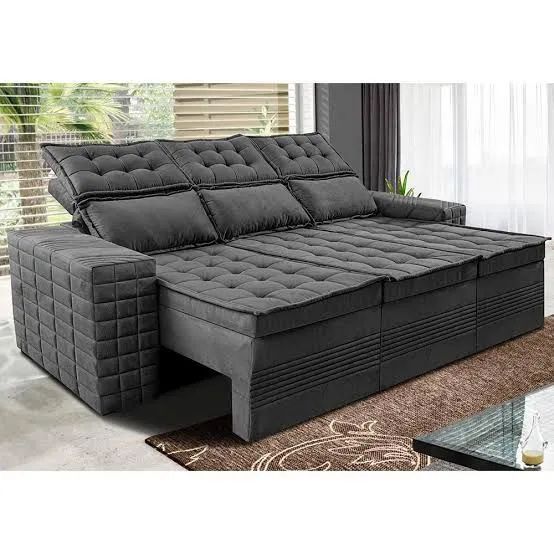 Sofá Retrátil e Reclinável 3 Lugares Cama inBox Senses 2,00m - Conforto e Elegância