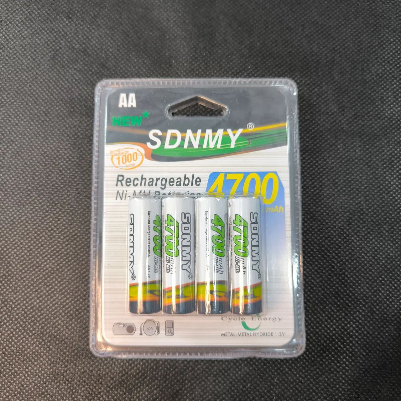Pilhas Recarregáveis AA SDNMY 4700 mAh - 4 Peças