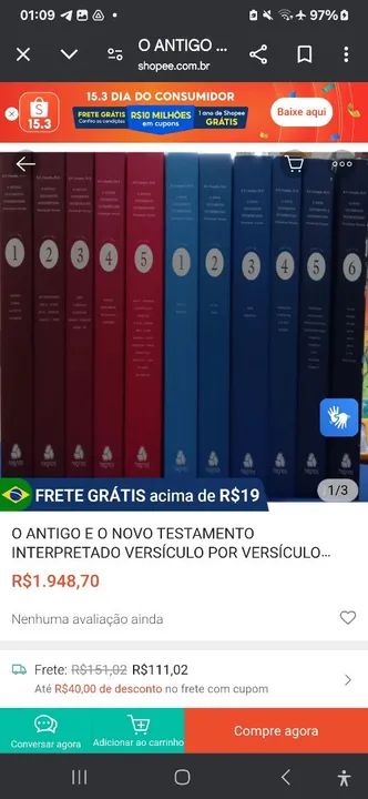 Antigo e o novo Testamento Interpretados- 10 Volumes - Foto 3