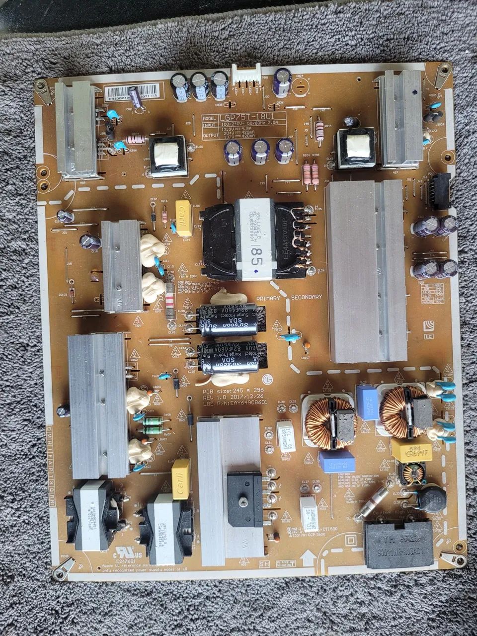 Placa principal tv lg 75um7510psb eay64908601