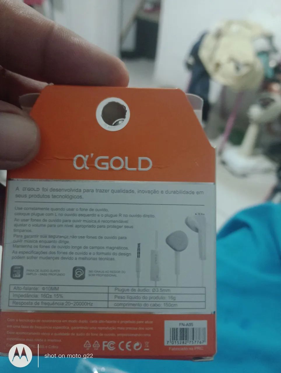 Fone de ouvido com fio novo - Foto 2