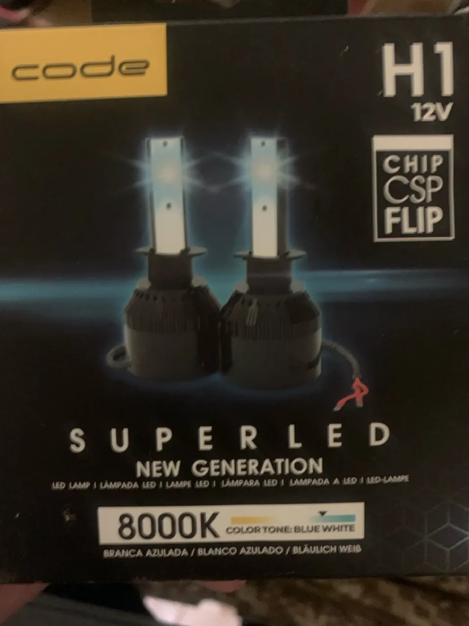 Kit Farol LED H1 e H7 8000k Super Led Blue White