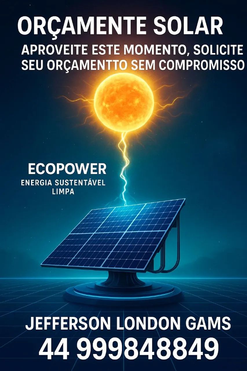 Kit painel solar com inversor energia limpa