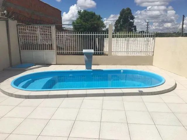 Linda Piscina de fibra 6 metros instalada 