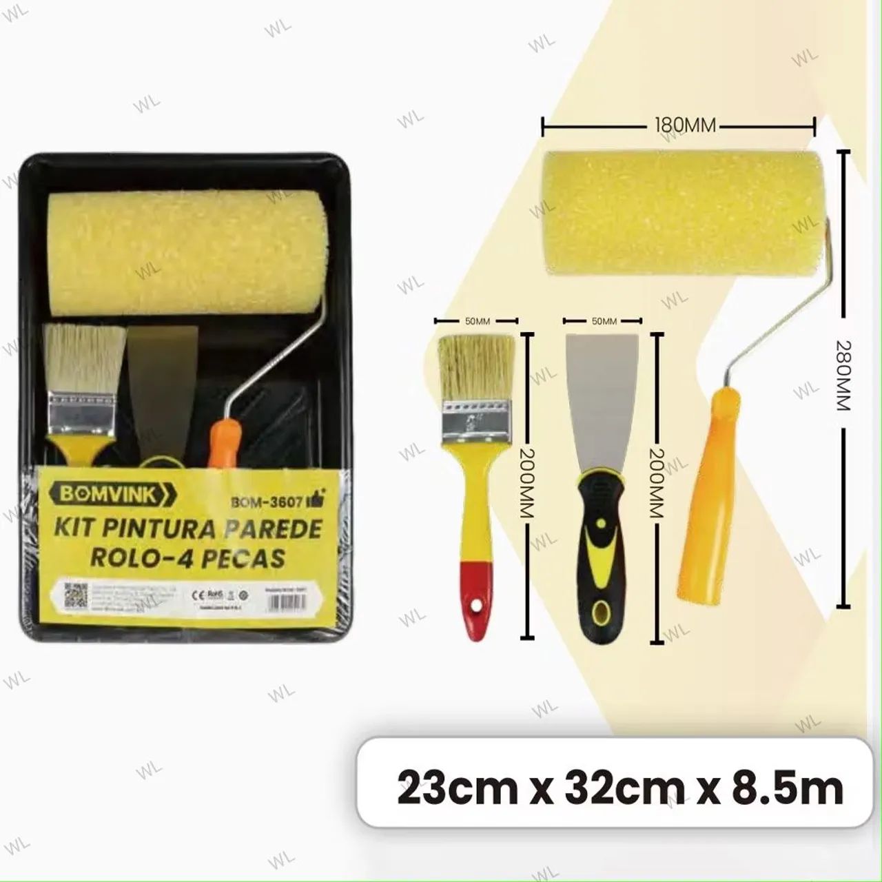 Kit Pintura Parede Rolo 4 Peças - Foto 4