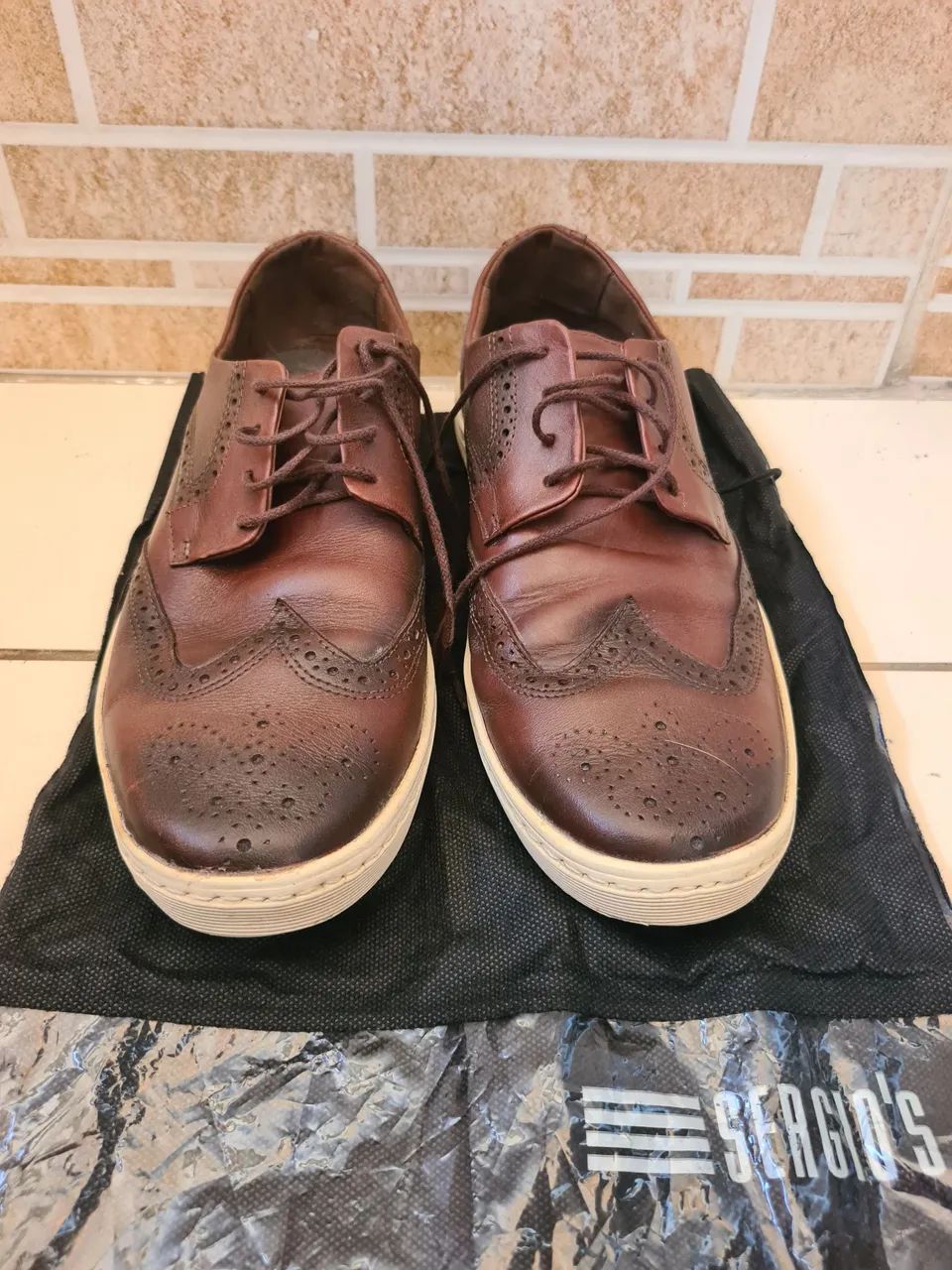 Sapato Social Marrom Brogue Sergio's 