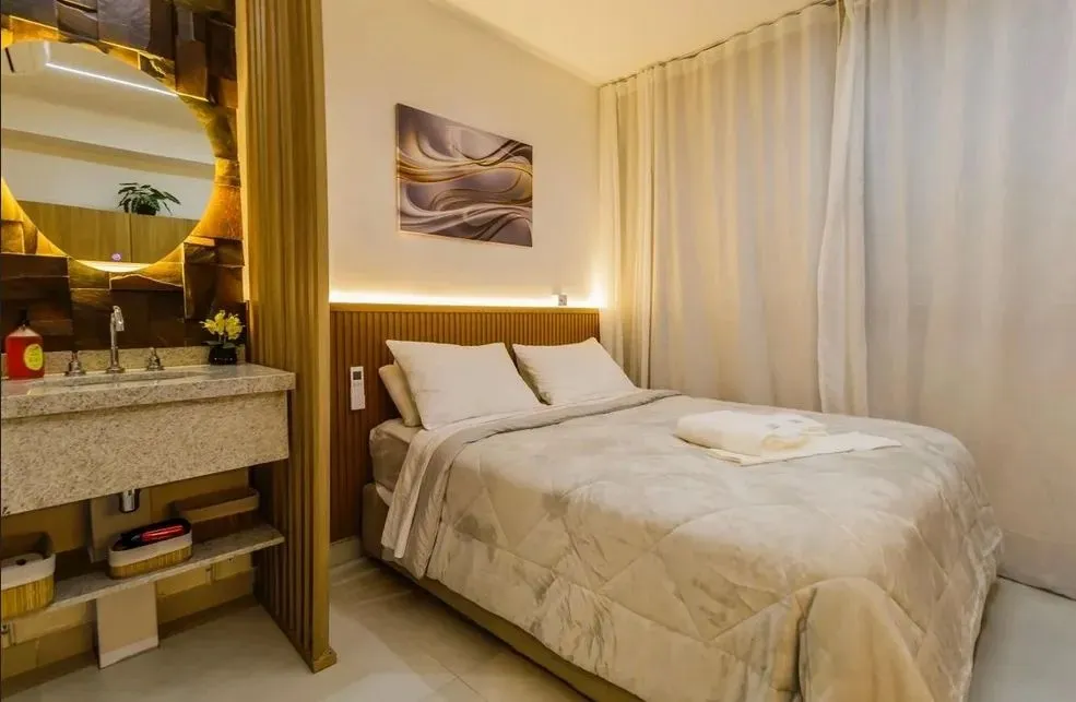 Apartamento mobiliado no Ibirapuera Park Studios próximo (5 min a pé) do metrô Moema