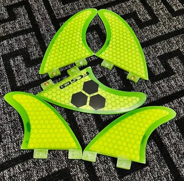 Quilhas FCS Al Merrick Am3 Am1 Tri Quad Shapers Fins Performance Core  - Foto 3