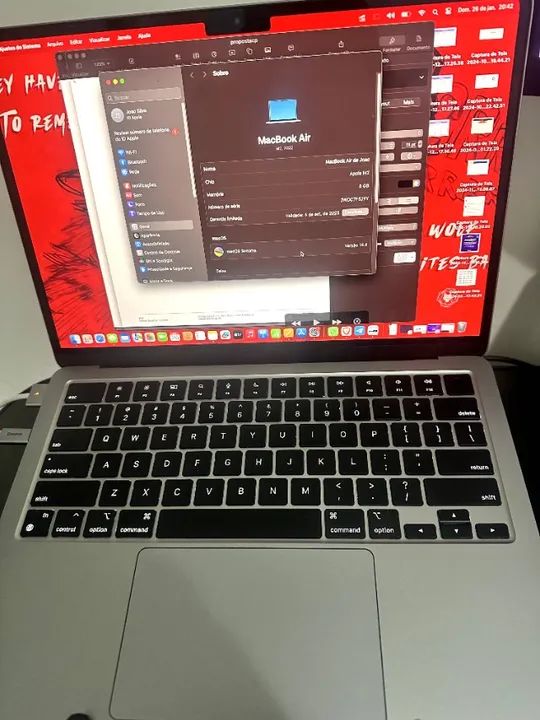 MacBook Air M2 - 8GB/256GB, 4 meses de uso, impecável!