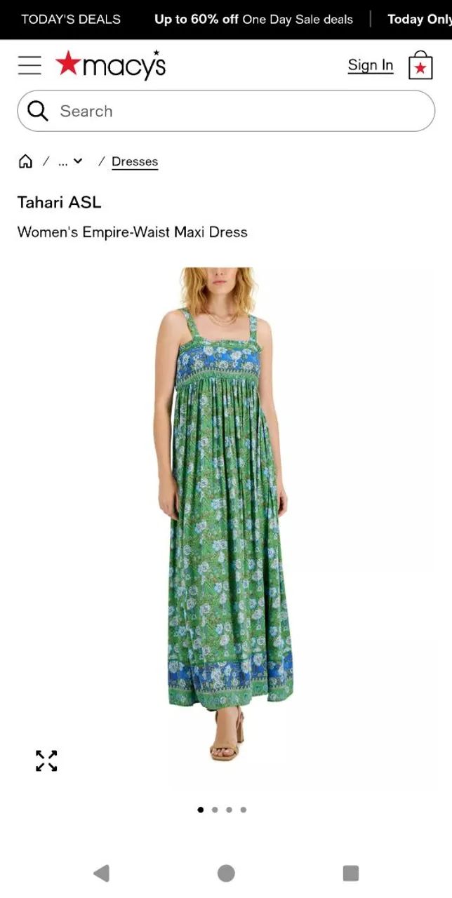 Vestido estampado longo Tahari ASL  - Foto 5