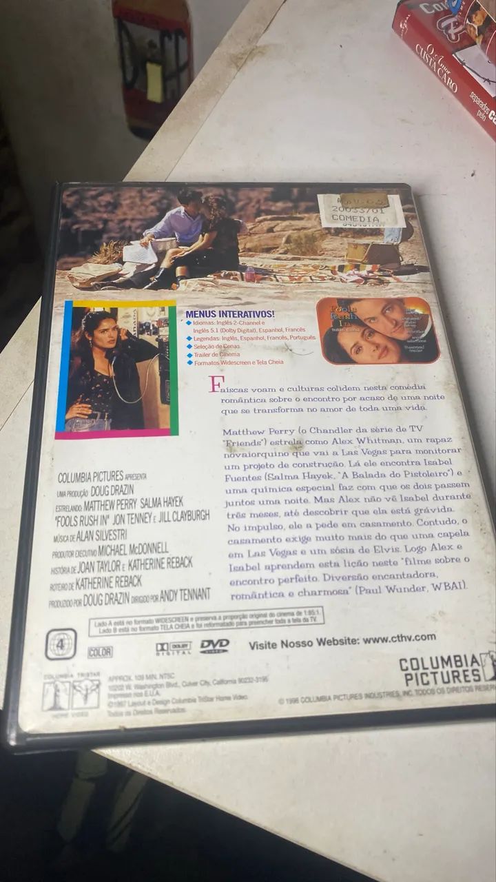 E agora meu amor? Matthew Perry salma hayek DVD - Foto 2