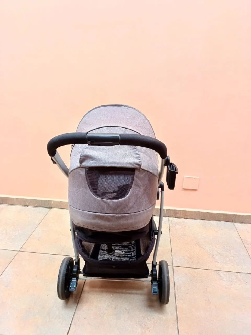 Carrinho De Bebe + Bebe Conforto - Graco - Modelo Modes - Cinza Escuro (Usado) - Foto 3