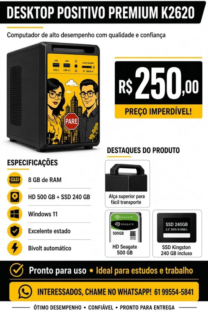 Desktop Excelente estado para estudo e trabalho