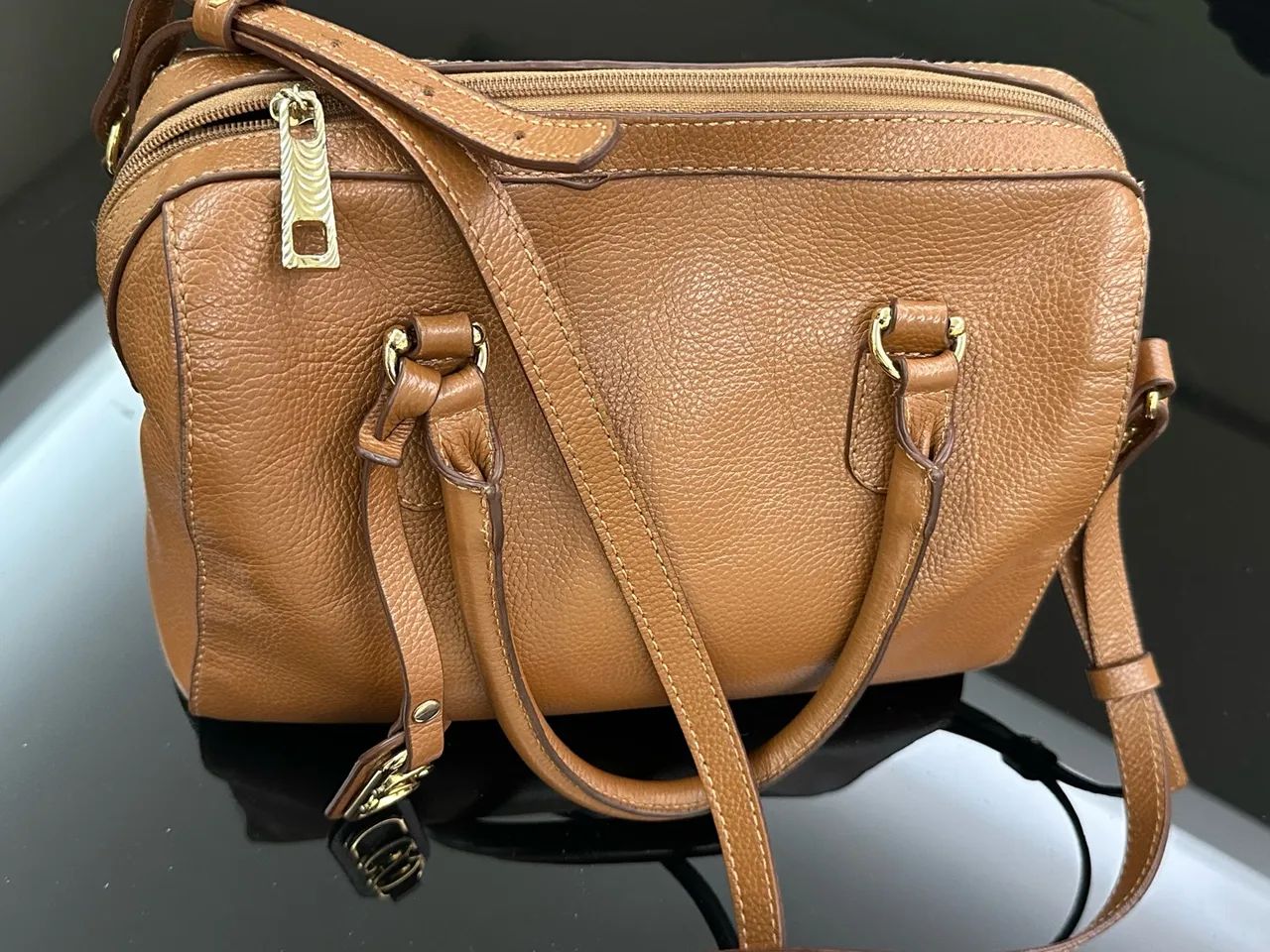 Bolsa Couro Média 