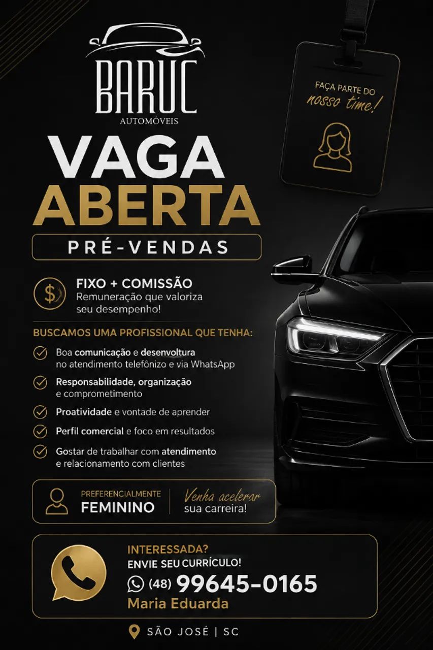 Vaga Pré venda 