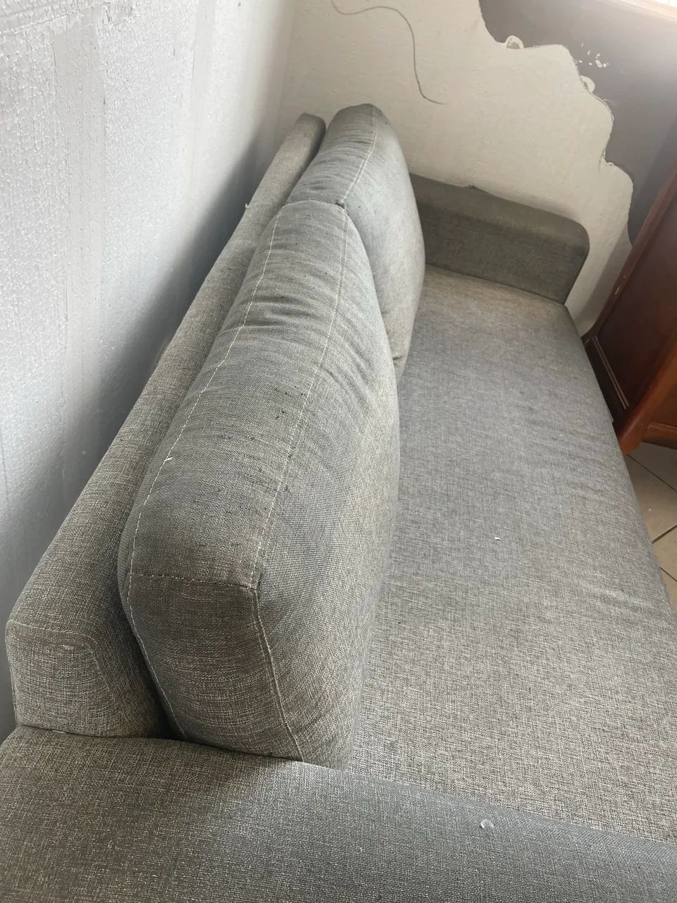 SOFA DE LINHO CINZA - Foto 5