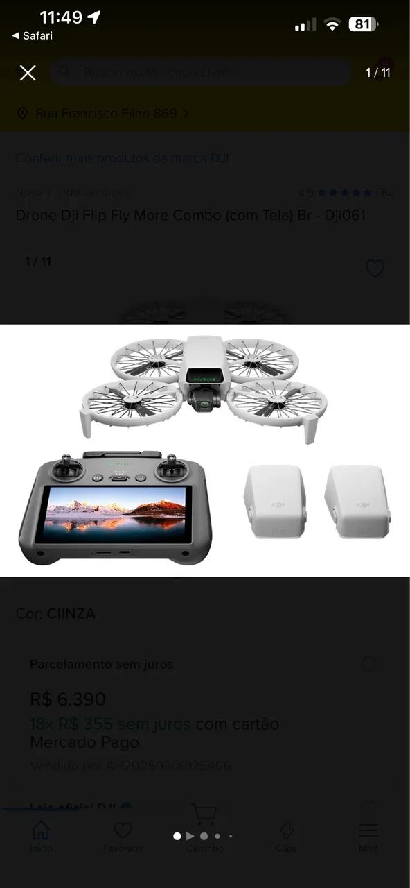 Drone dji FLIP Fly more combo 