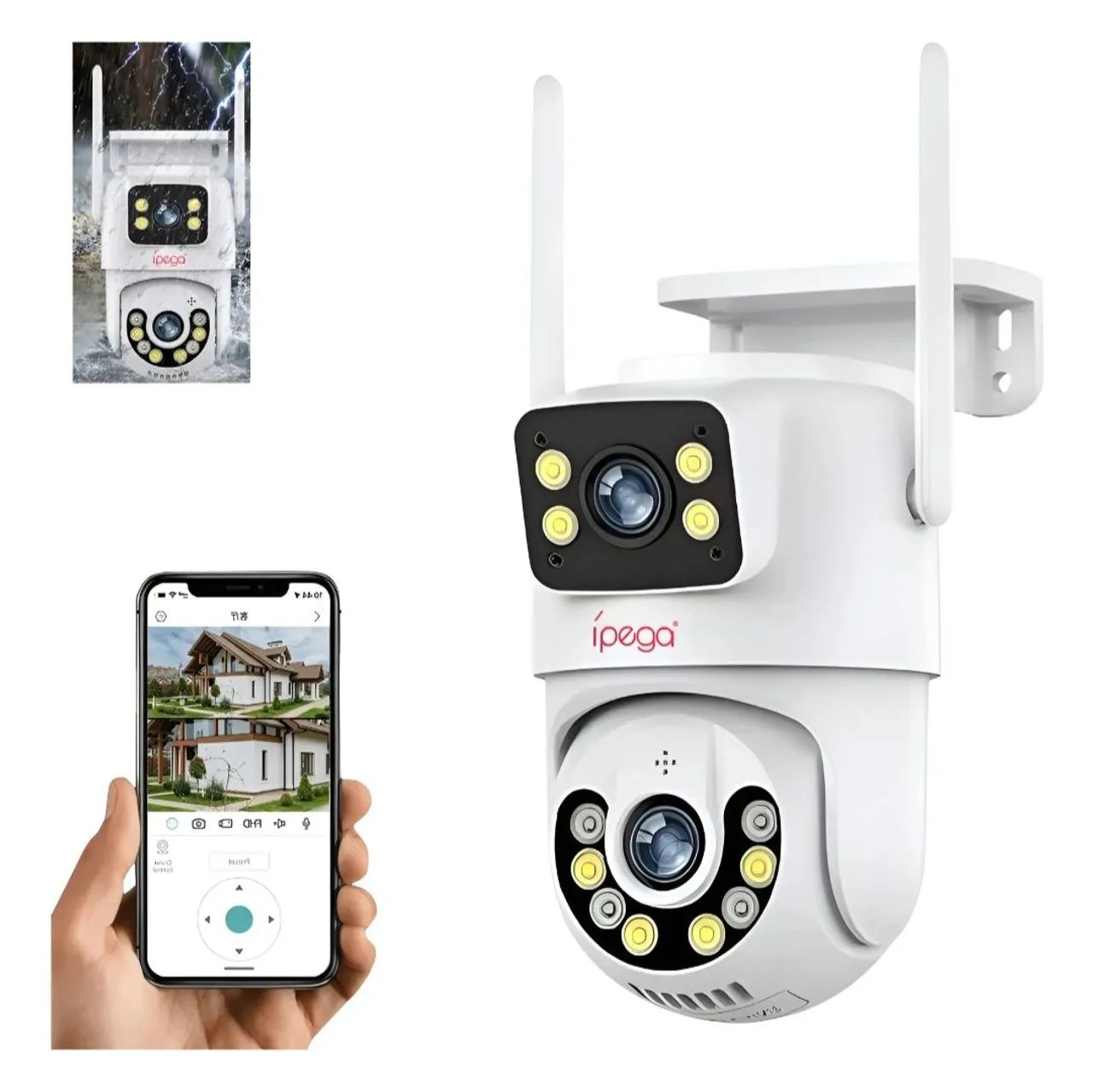 Câmera de segurança wi-fi lente dupla (uso externo) speed dome  - Foto 2