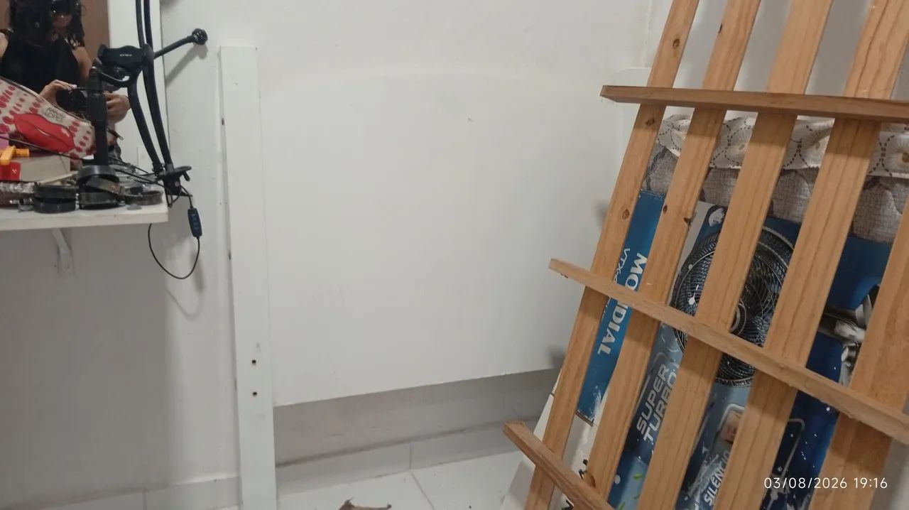 Cama de solteiro branca em MDF - Foto 4
