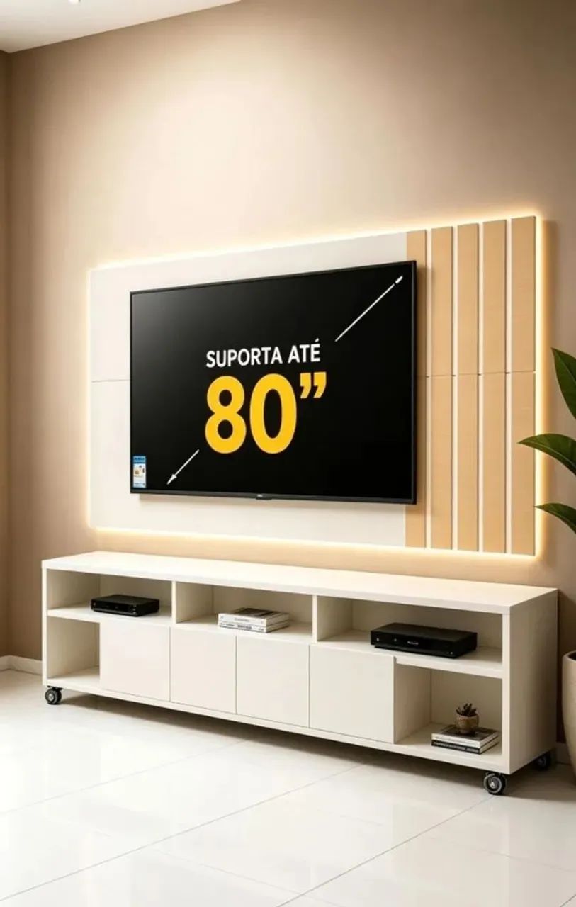 Rack e painel até 80 polegadas novo