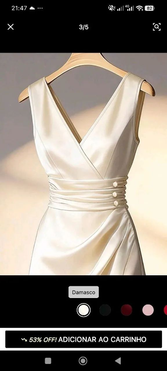 Vestido longo de cetim  - Foto 2