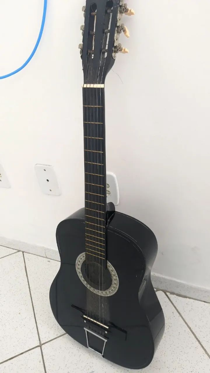 Violão  preto usado  - Foto 3