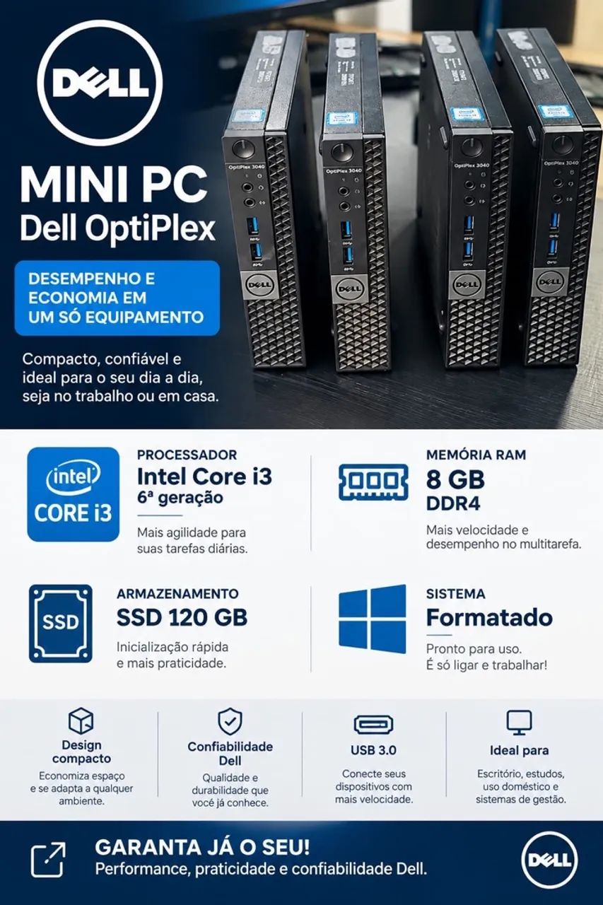 MINI PC DELL CORE I3