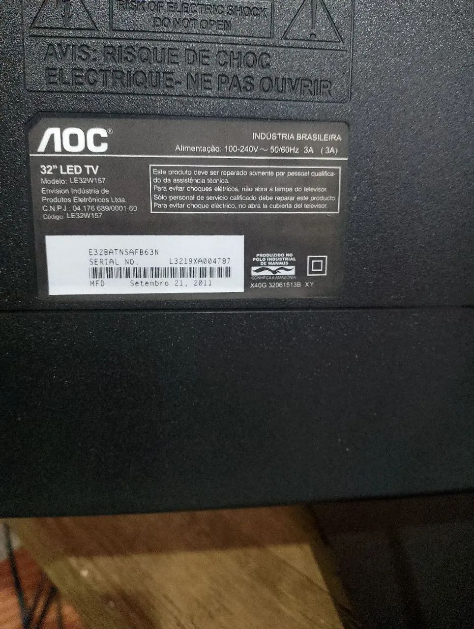 Tv aoc 32 polegadas não é smart funcionando  - Foto 4