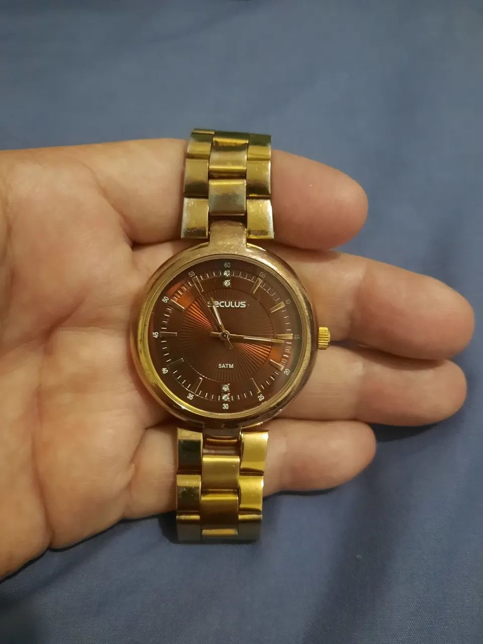 Relógio Seculus feminino bronze original... - Foto 4