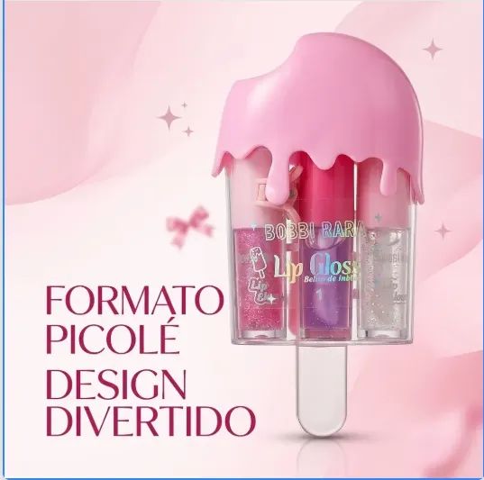Lip Gloss Infantil Picolé  Brilho Labial - Foto 5