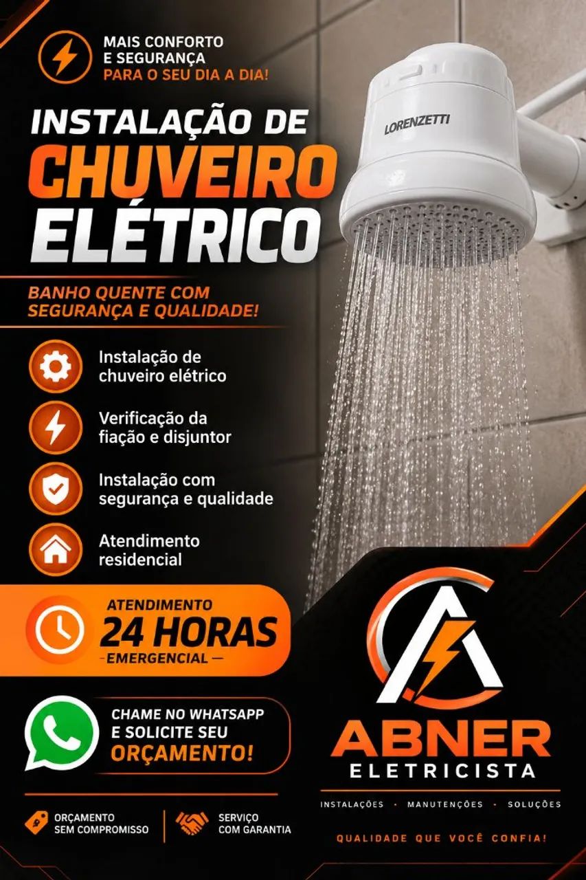 Instalação de chuveiro elétrico 
