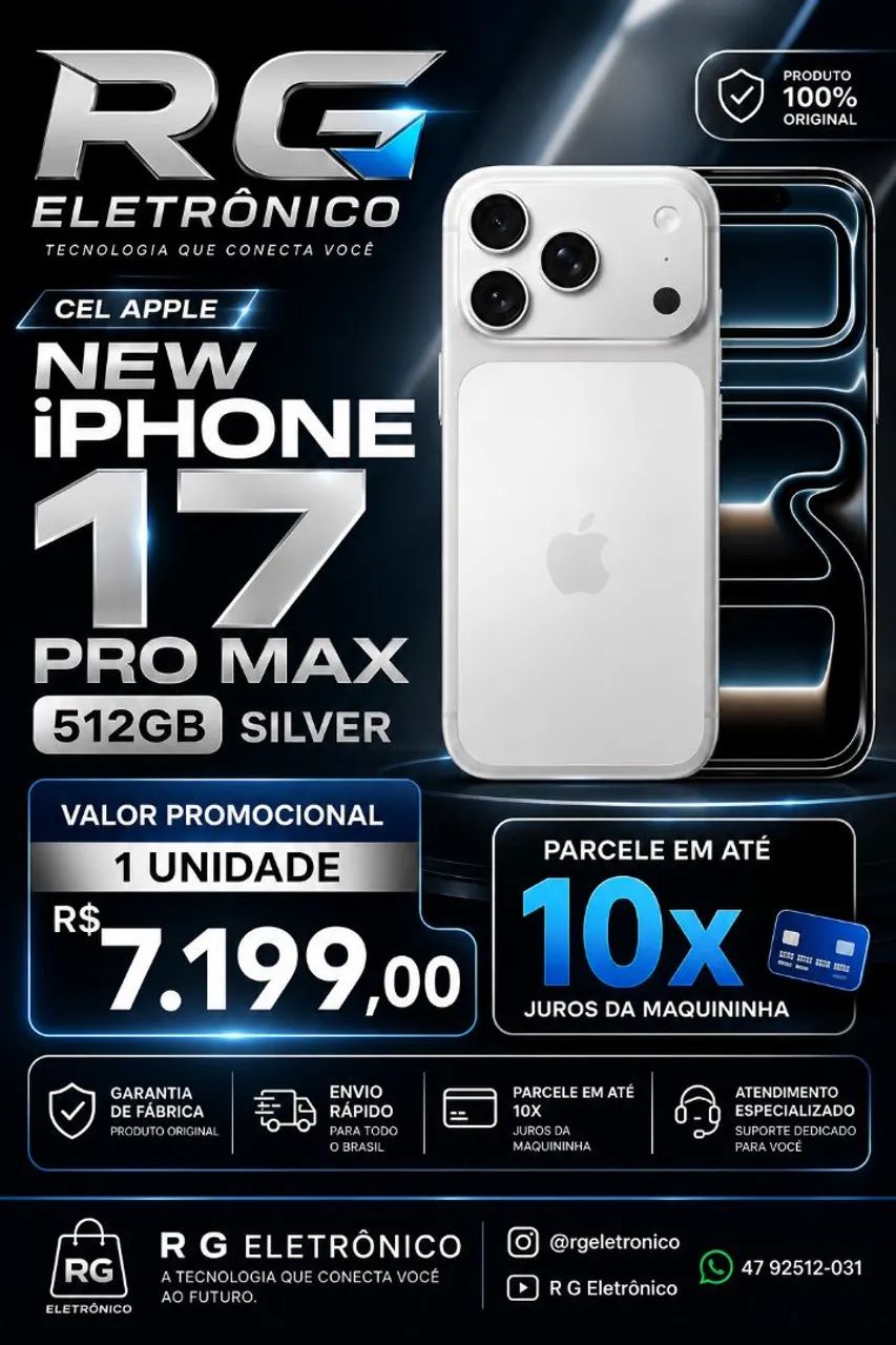 CEL APPLE NEW IPHONE 17 PRO MAX 512GB Silver