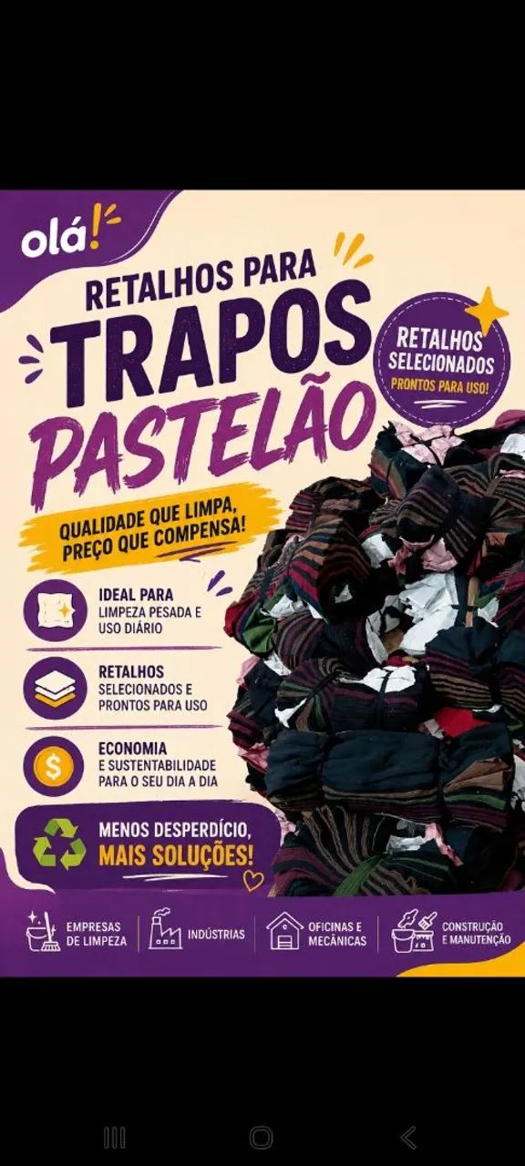 Retalhos para pastelão 
