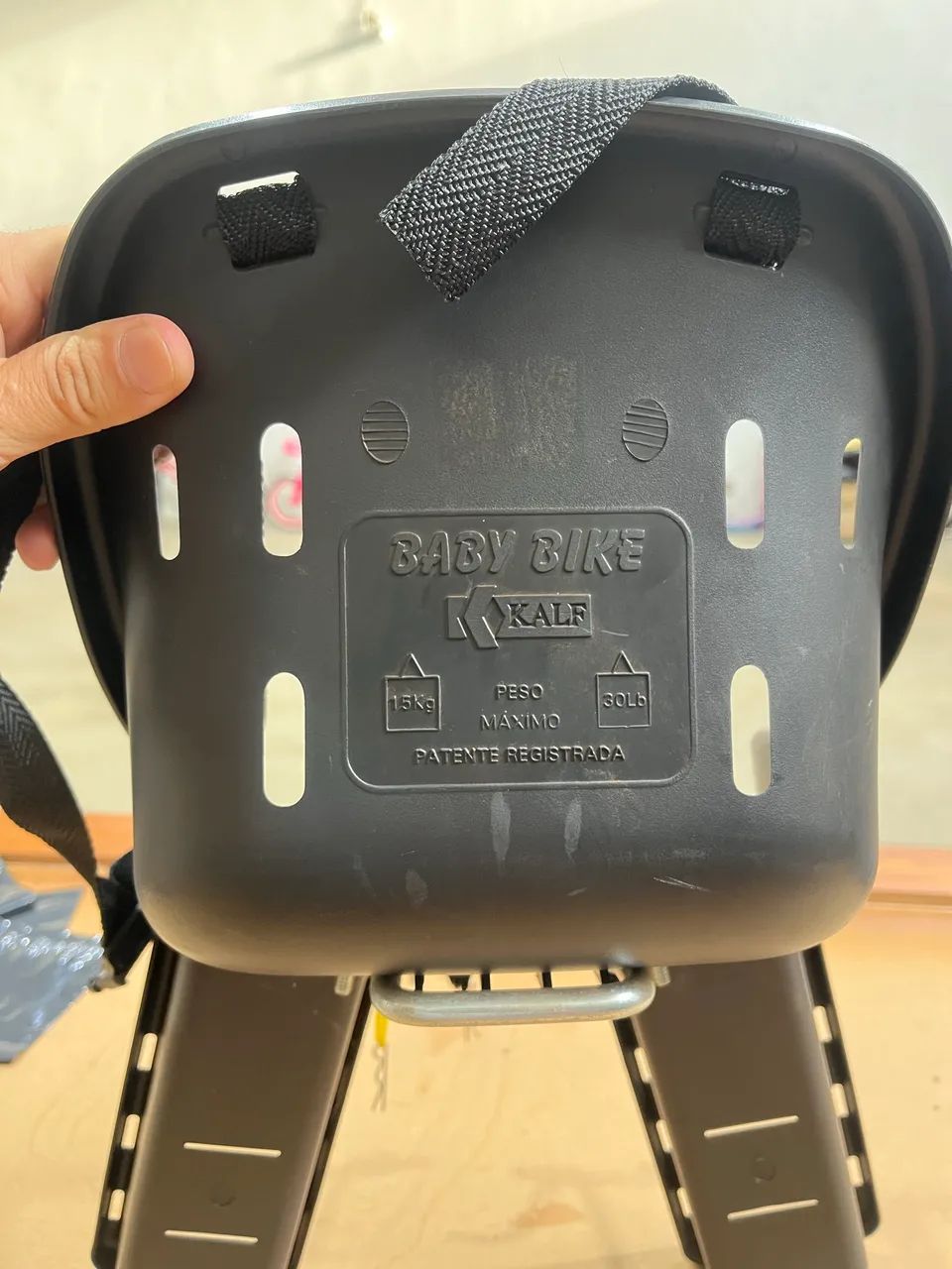 Cadeirinha Dianteira Para Bicicleta Baby Bike Kalf Preta - Foto 3