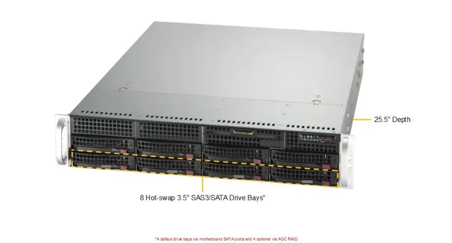 Servidor Supermicro - CSE-825TQC-R802LPB - Foto 2