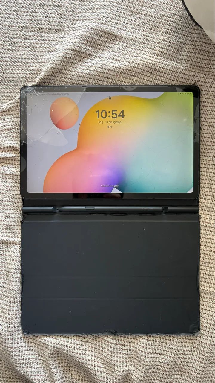 Samsung tab s6 + s pen com caixa/ semi novo - Foto 3