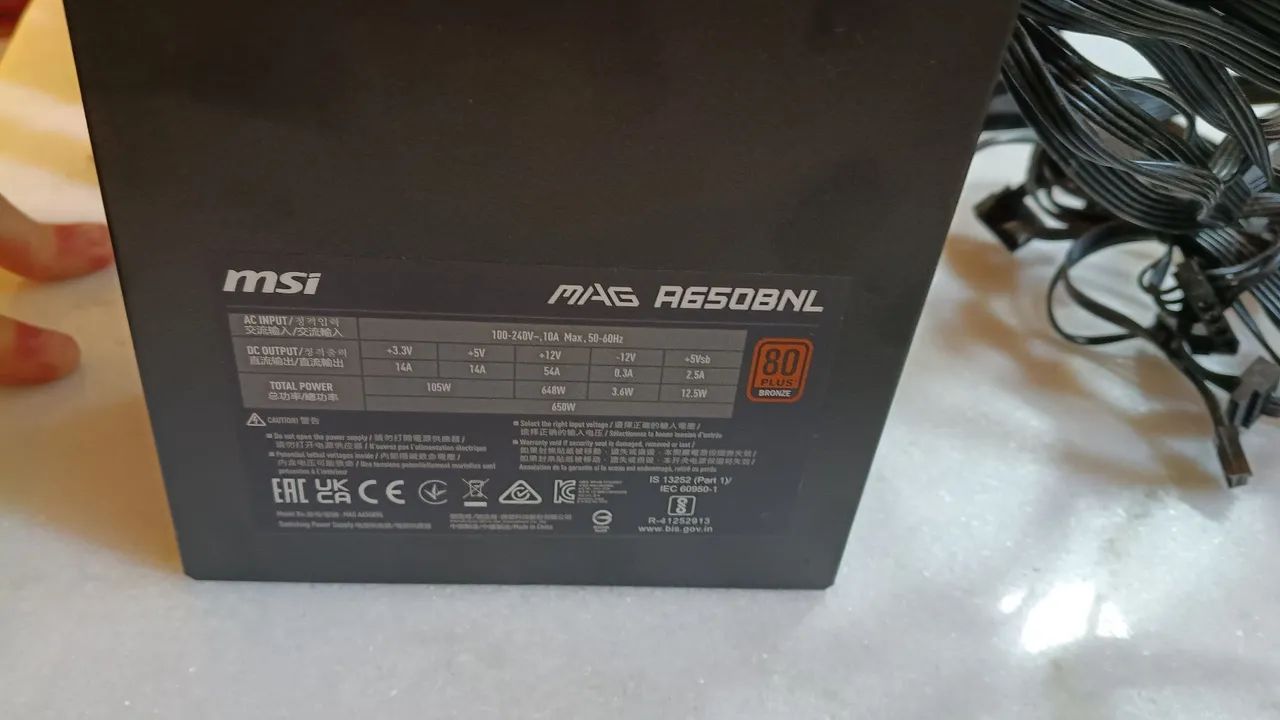 Fonte Msi Mag 650w Usado 7 meses  - Foto 3
