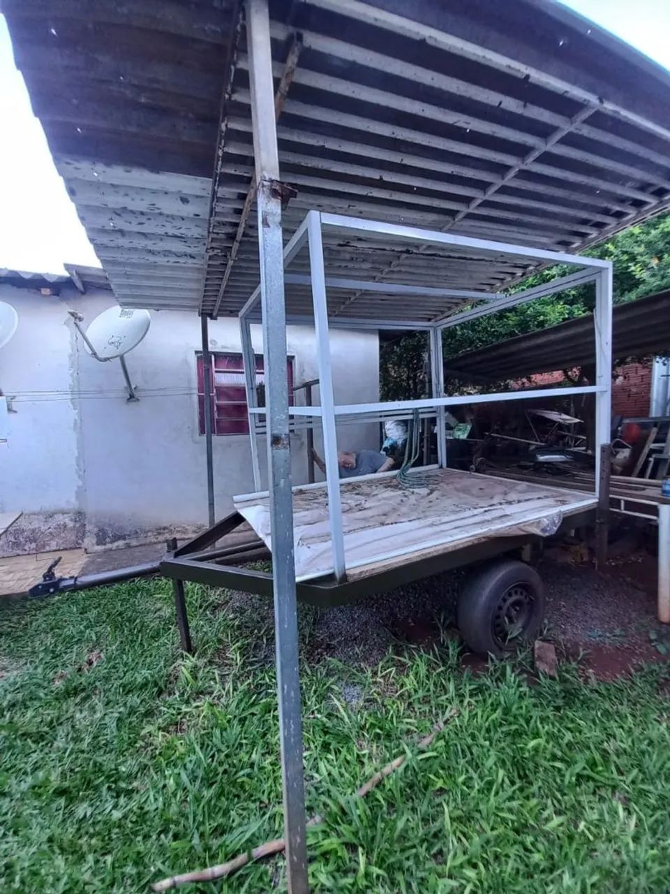 Carretinha de reboque 2x2 grande metalon - Foto 4