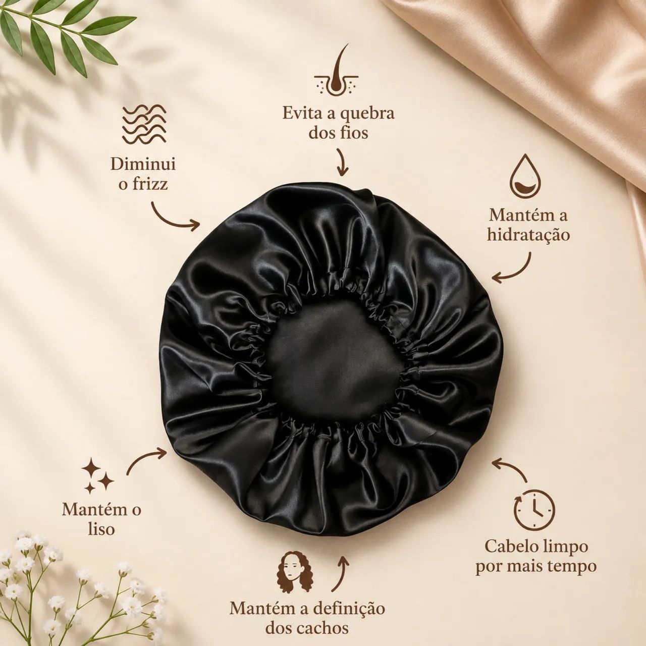 Touca de cetim 