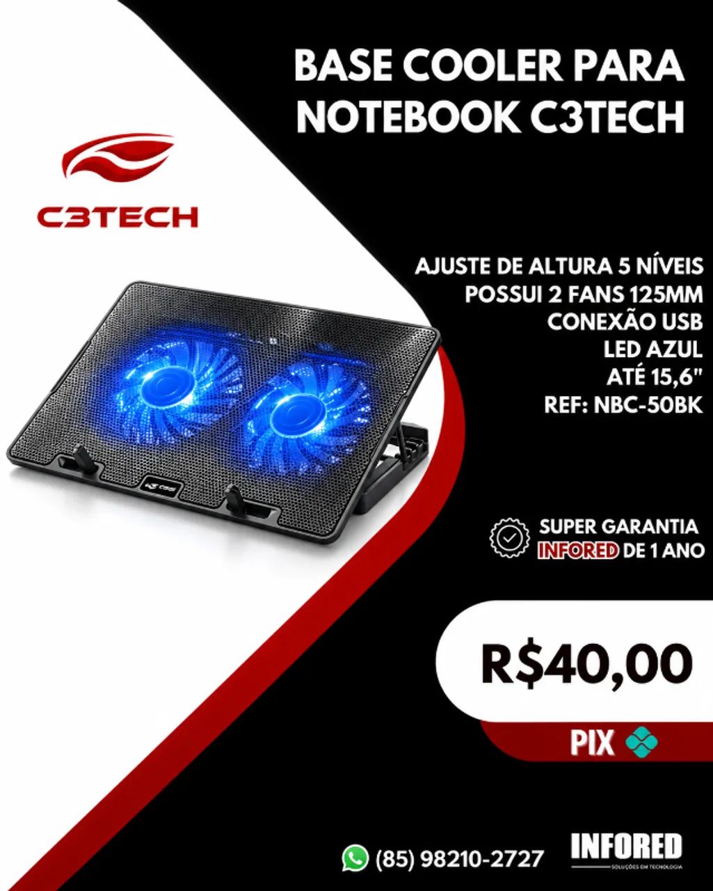 Bases para Notebook C3Tech - Foto 4