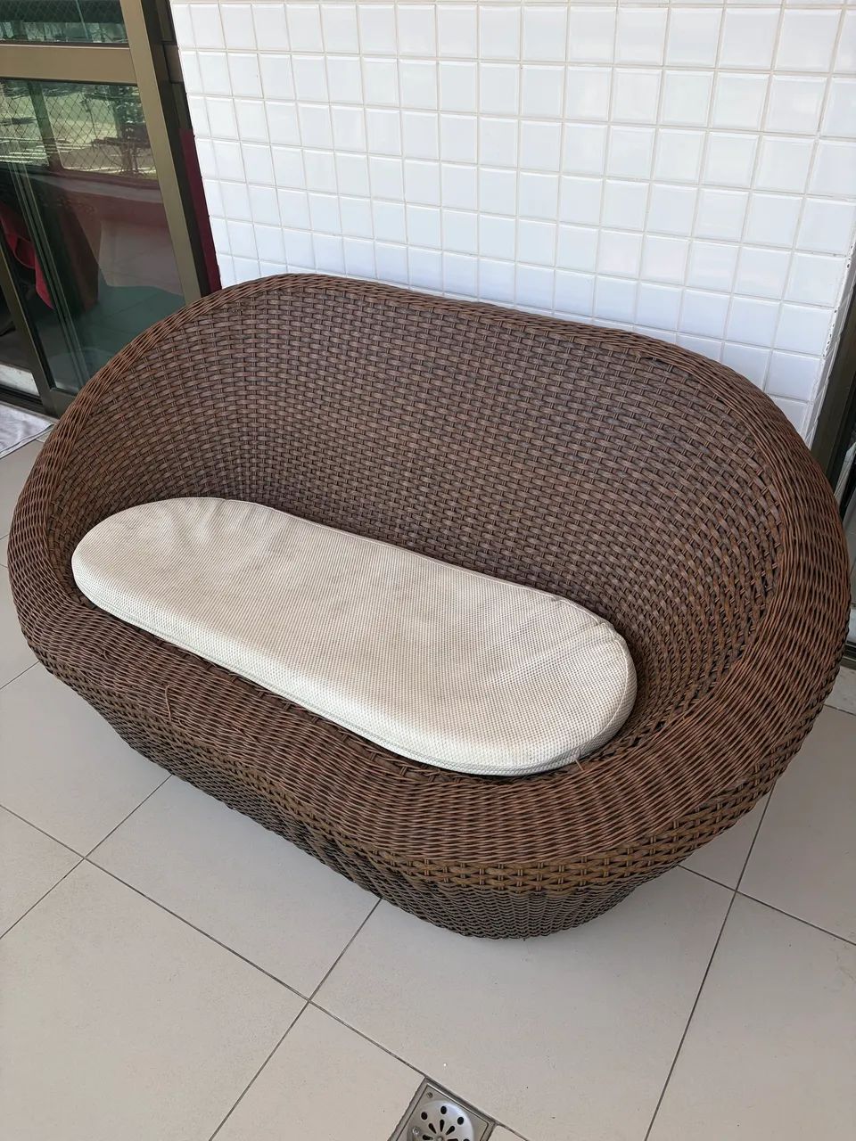 Conjunto de varanda em vime sintético 