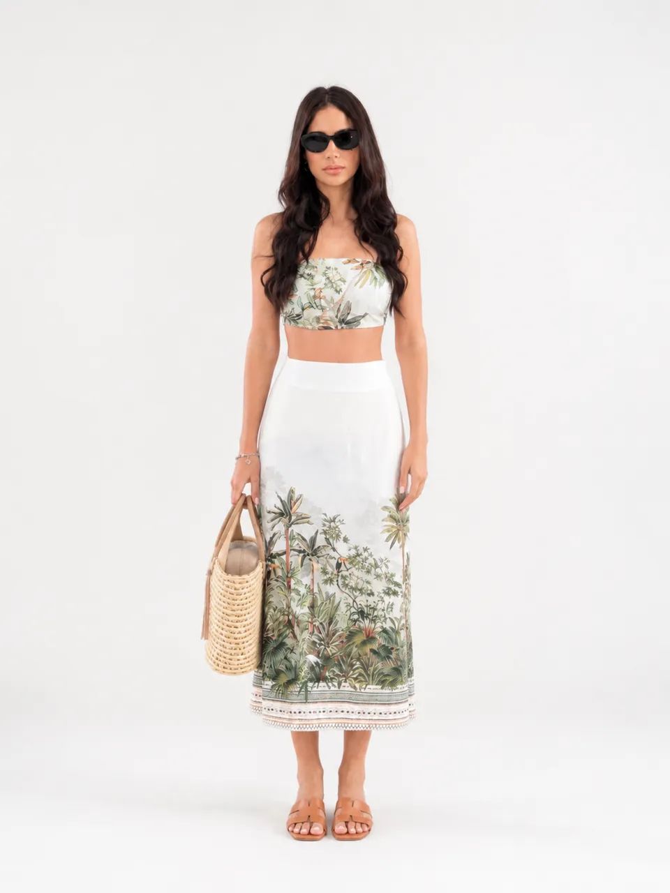 Conjunto Estampado Tropical Feminino