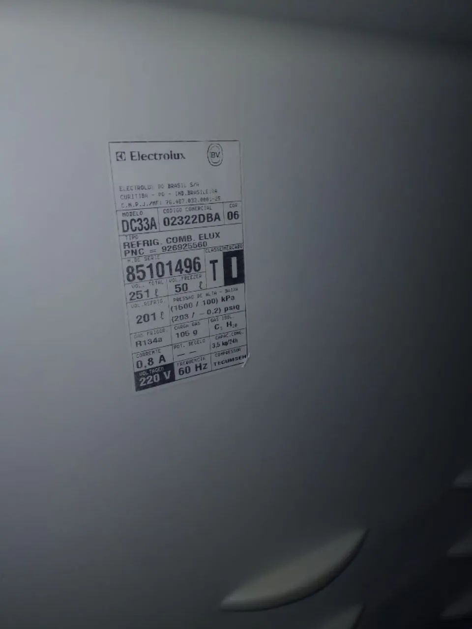 Geladeira Electrolux 220V - Usada. - Foto 5