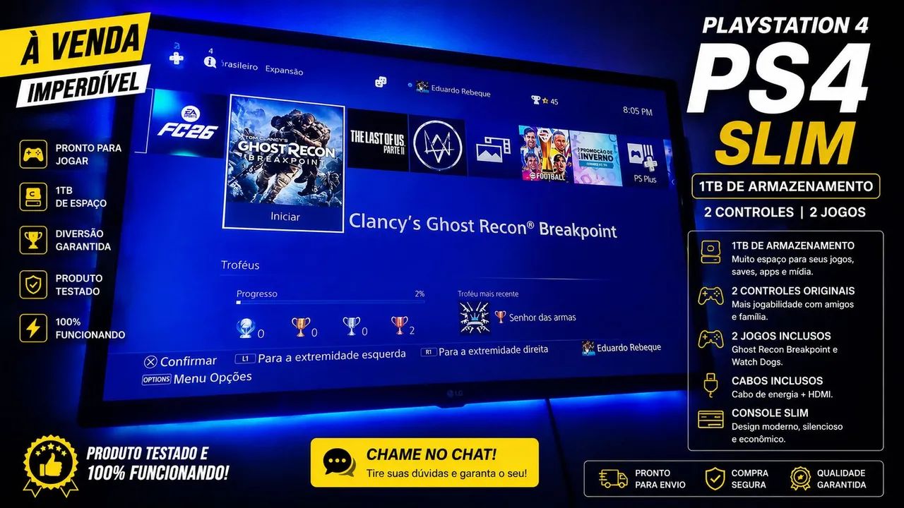 Vendo ou troco ps4 - Foto 2