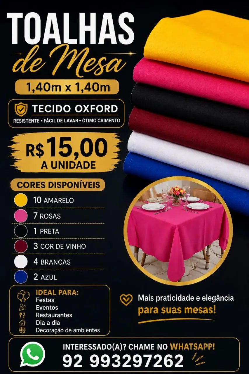 Toalhas de mesa Oxford 