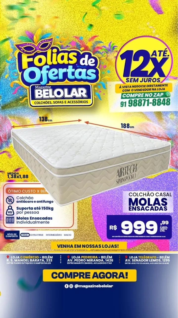 Colchão casal Ortobom 