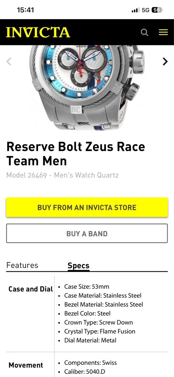 Invicta Bolt Zeus Race Team 26469 - Foto 5