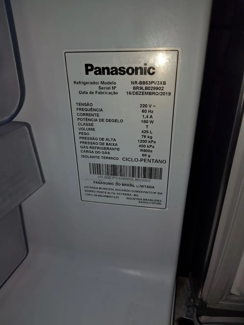 PROMOÇÃO de Refrigerador Panasonic INVERTER BB53P INOX  - Foto 5